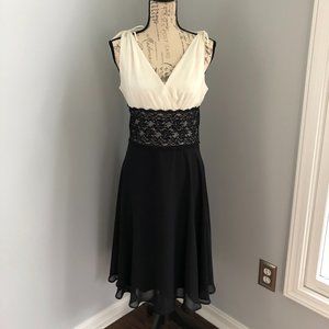 Ivory and Black Cocktail Dress